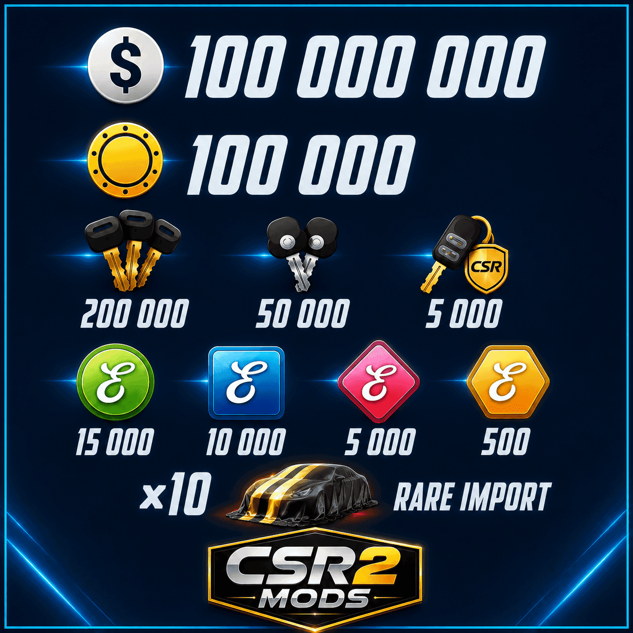 CSR2 Kobe - Mods Pack